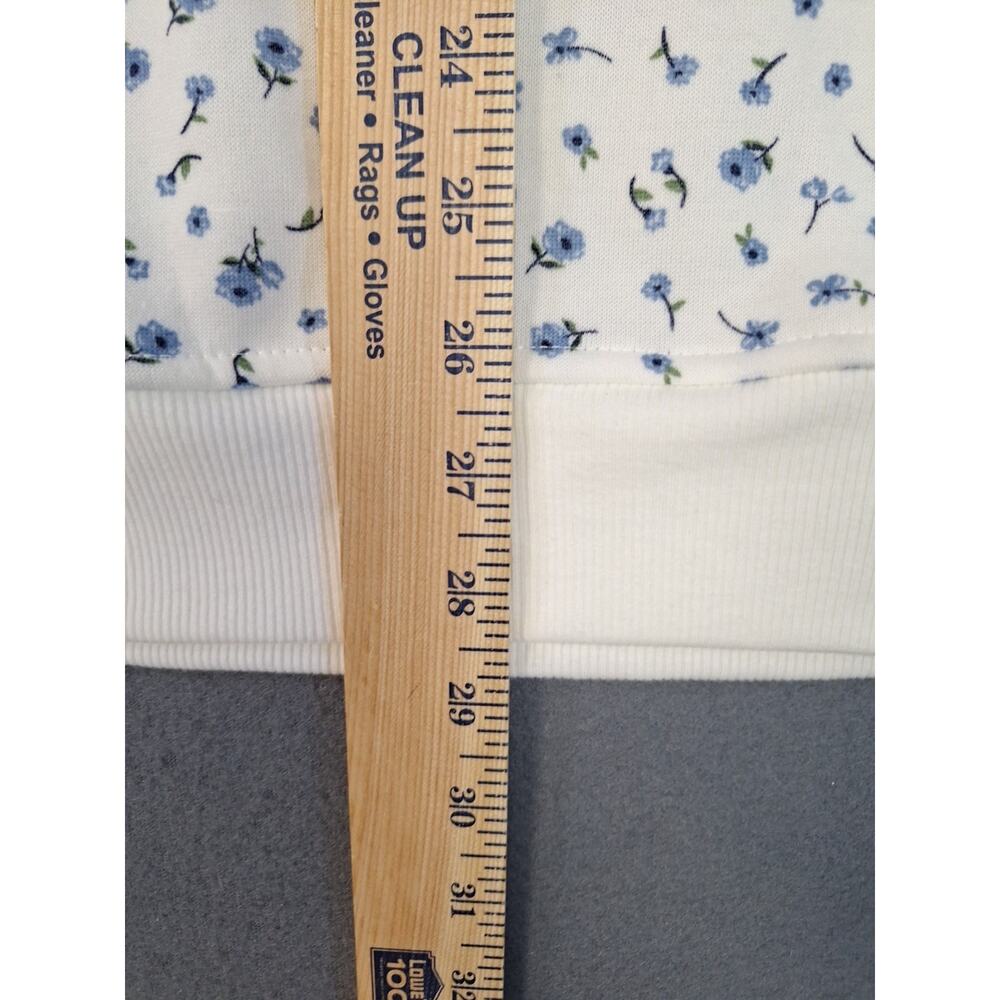 If it were Me Crew Neck Sweatshirt Size Large All over Small Floral Print - Picture 10 of 12